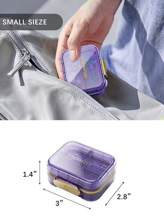 STORICANS Travel Pill Organizer, 7 Compartments Pill Box, Daily Portable Pill Case to Hold Vitamins, 1 Pack Small Pill Container for Pocket Purse Medicine Organizer - Image 2